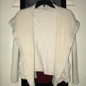 Cream cropped cardigan
